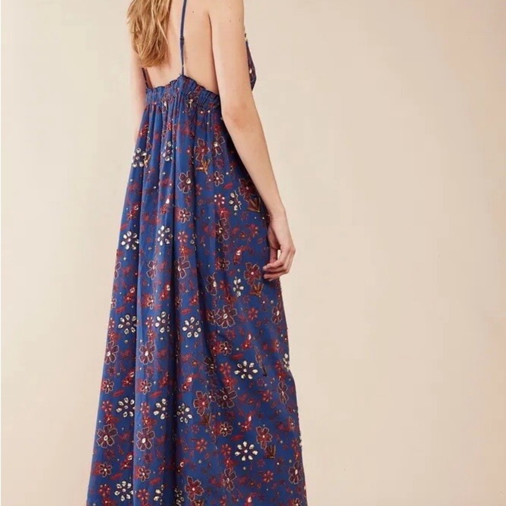 NWT! Free People “all the jewels” floral embroidered maxi dress L - Picture 3 of 8